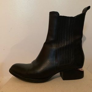 Alexander Wang Chelsea boots w/ rose gold hardware